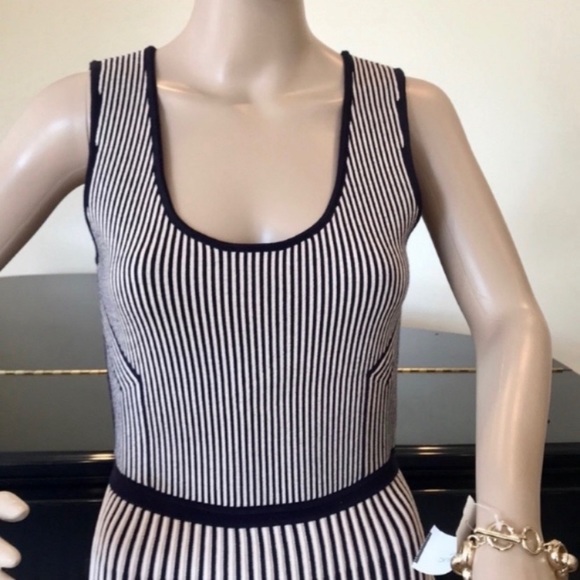 NWT Banana Republic stripe fit & flare dress - Picture 5 of 8